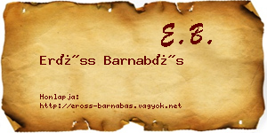 Erőss Barnabás névjegykártya